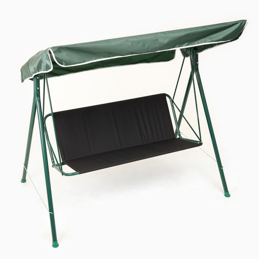 Качели садовые «Адлер»,175×120×150 см, металл, 2-местные, папоротники