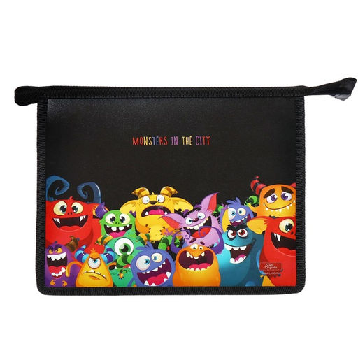 Папка для тетрадей, А5, пластиковая, 19×23×5 см «Монстры»
