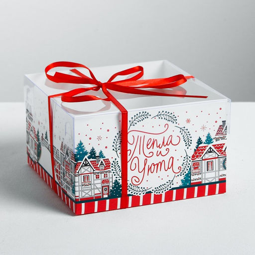 Цена за 5 шт. Коробка для капкейка «Новый год: Всегда верь в чудеса», 16×16×10 см