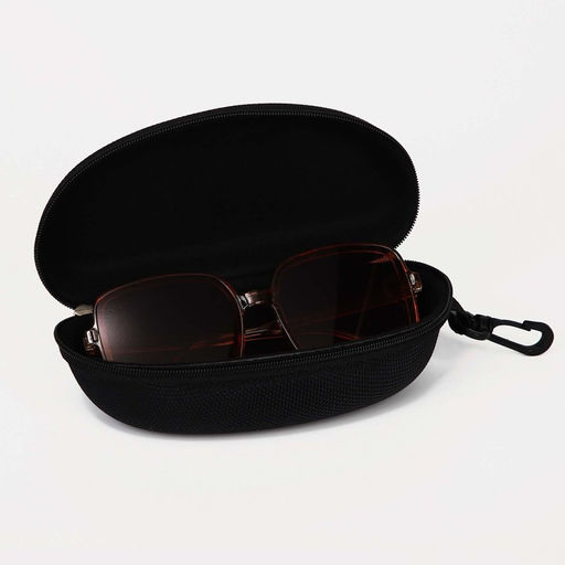 Футляр для очков на молнии, салфетка, цвет чёрный - Simaland фото 7