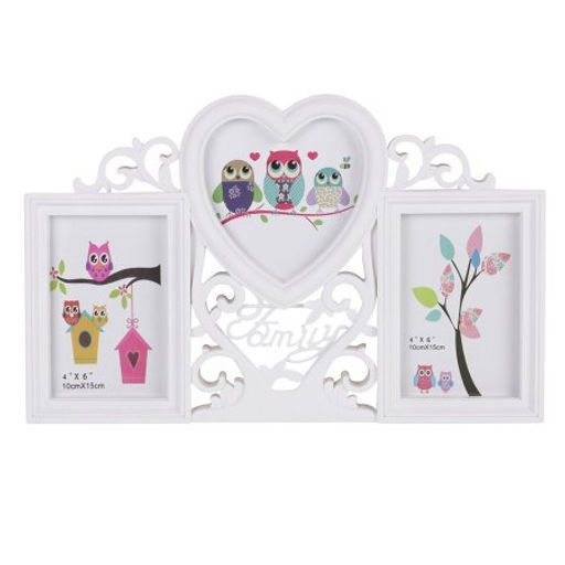 Фоторамка коллаж Семья / 073 /уп 48/ 3 фото белая - Галеонтрейд фото 3