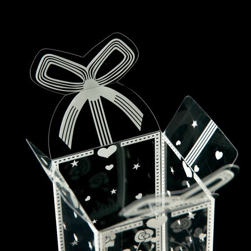 Цена за 5 шт. Складная прозрачная коробка из PVC, для упаковки подарков, Весеннее настроение, 6?6?10 см