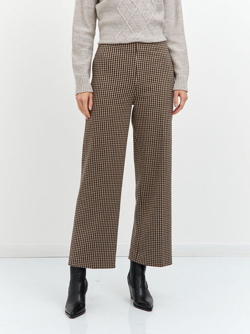 брюки женские широкие в коричневых цветах - Glenfield фото 2