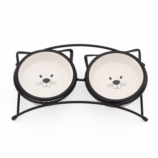 Набор мисок керамических на подставке, 2250 мл - 135 см, белые - Пижон фото 3