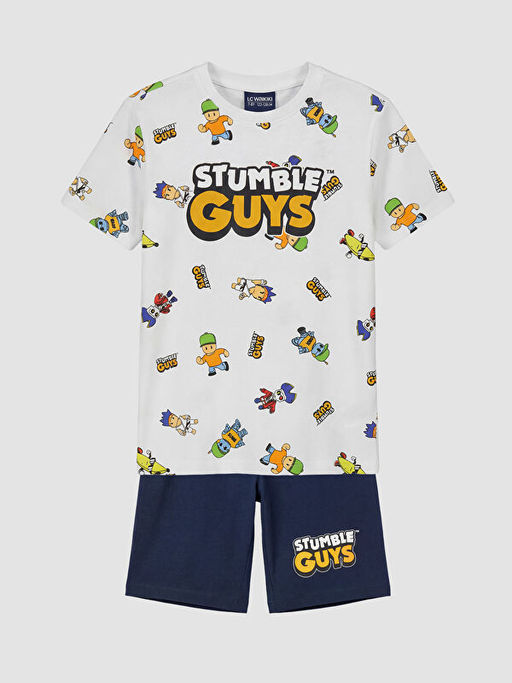 Пижама Stumble Guys с шортами и принтом для мальчиков