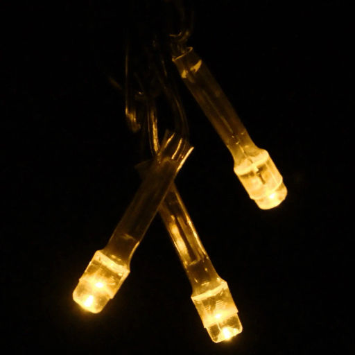 Цена за 2шт. Гирлянда для дома на батарейках 5м 50 ламп LED от 2*АА, прозрач.провод, IP-20, Теплый белый