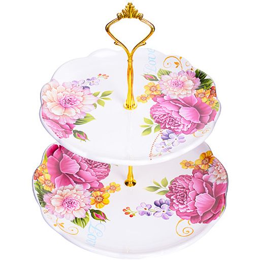 28902 Конфетница 2х ярусная LR (х16)