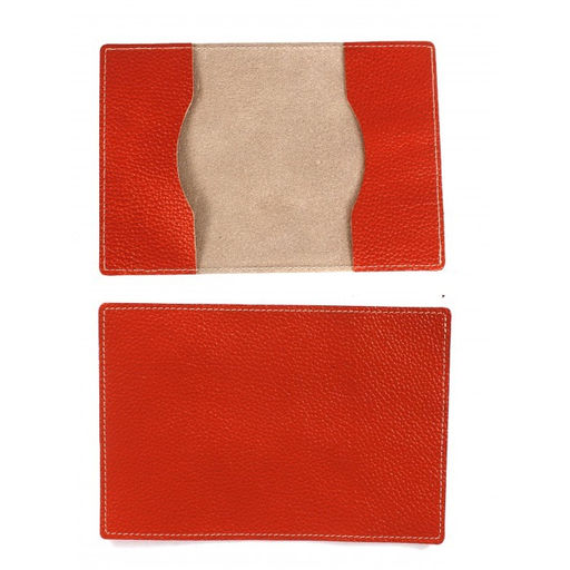 Обложка для паспорта Croco-П-1100 натуральная кожа оранжевый флотер (36) 264578