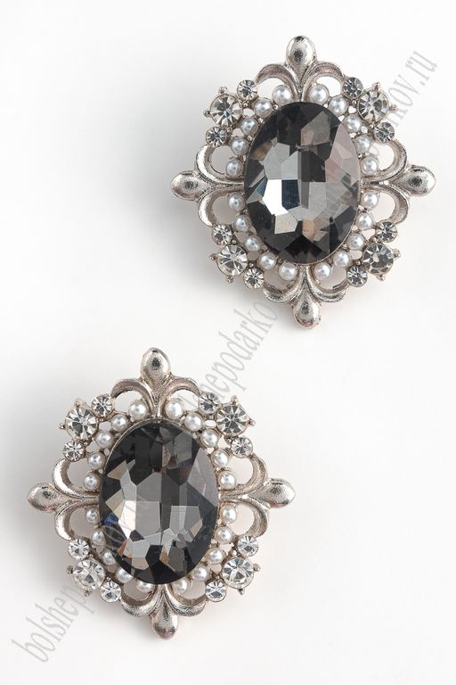 Серединка ювелирная (2 шт) SF-5956, графитовый №04