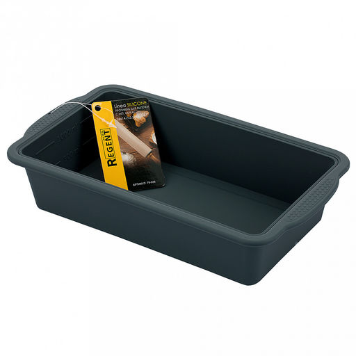 Противень силиконовый "Linea Silicone" 26х14,7х5,5см, с металлическим каркасом, прямоугольный, синий, "Regent" (Китай)