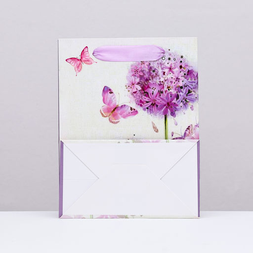 Цена за 2 шт. Пакет подарочный ламинированный вертикальный Цветочные шары, 18?23?10 см