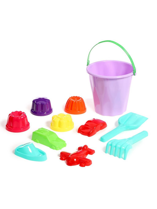Набор игрушек для песочницы «Непоседа», 11 предметов: ведро, лопатка, грабельки, 8 формочек
