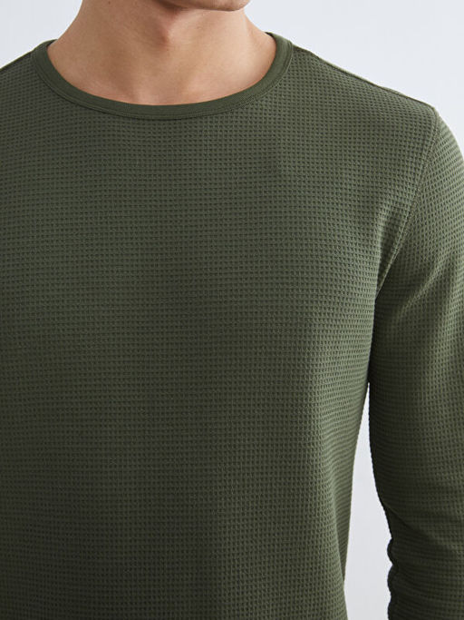 Bisiklet Yaka Uzun Kollu Erkek Pijama ?st