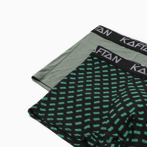 Набор трусов KAFTAN Be Rich=2 штуки, чёрный/хаки, размер 46