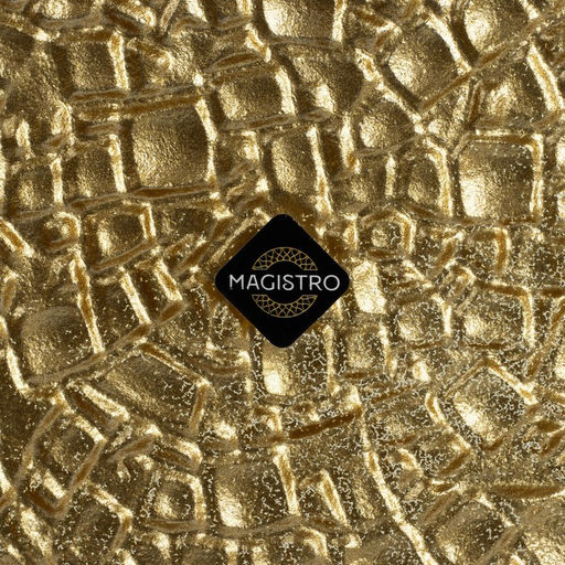 Тарелка подстановочная Magistro Кринкл, d=33 см, стекло, золотистая  фото 4