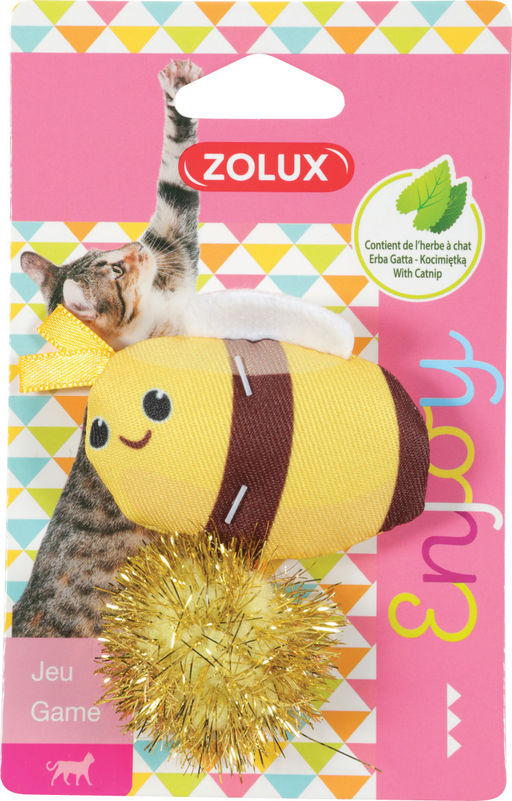 ZOLUX, Игрушка для кошек с кошачьей мятой "Счастливая пчела", 8 см, 580724