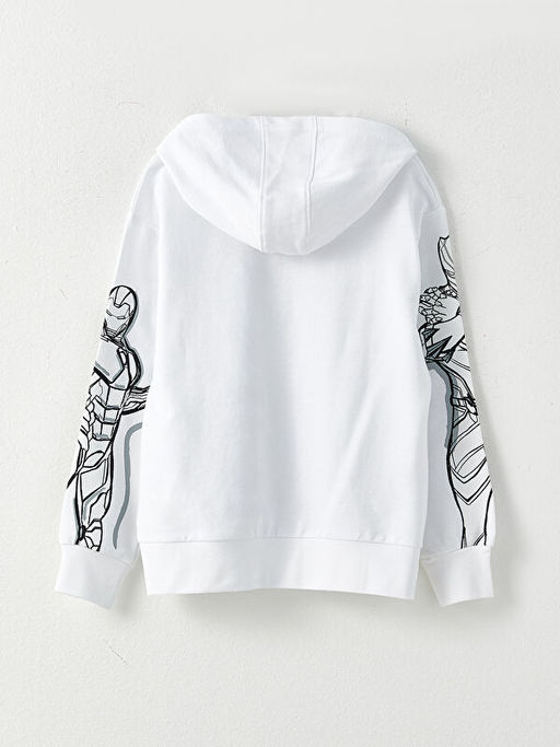 Kap??onlu Avengers Bask?l? Uzun Kollu Erkek ?ocuk Sweatshirt - Waikiki фото 2