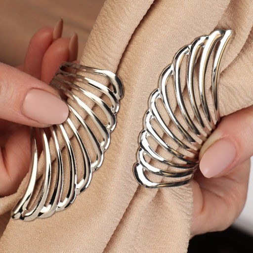 Подхват для штор Крылья, d = 6 10 см, цвет серебряный - Simaland фото 5