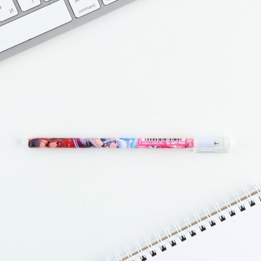 Набор ручка гелевая со стираемыми чернилами + 9шт стержней Аниме, синяя паста, 0,5 мм - Artfox фото 2