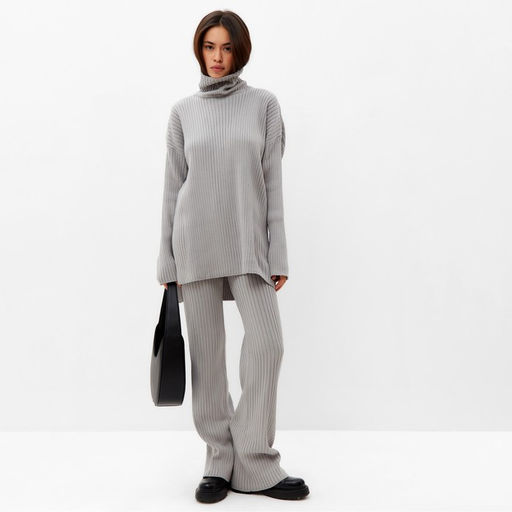 Костюм женский (свитер, брюки) MIST, размер 48-50 (L), серый