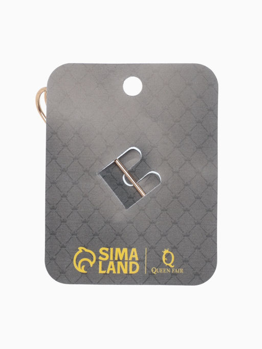 Булавка Зефир 7 см, белая в золоте