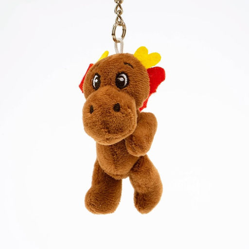 Мягкая игрушка Дракон на брелоке, 10,5 см, цвет коричневый - Simaland фото 2