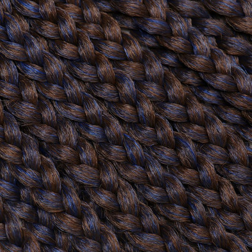 SIM-BRAIDS Афрокосы, 60 см, 18 прядей (CE), цвет каштановый/синий(#FR-19) - Queen fair фото 2