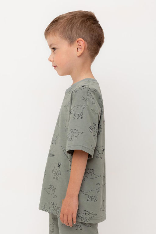 КР 302462-1/зеленый чай,динозавры к554 фуфайка (футболка) для мал - Crockid фото 3