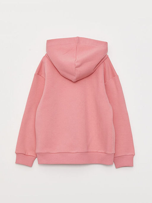 Kap??onlu Bask?l? Uzun Kollu K?z ?ocuk Sweatshirt - Waikiki фото 2