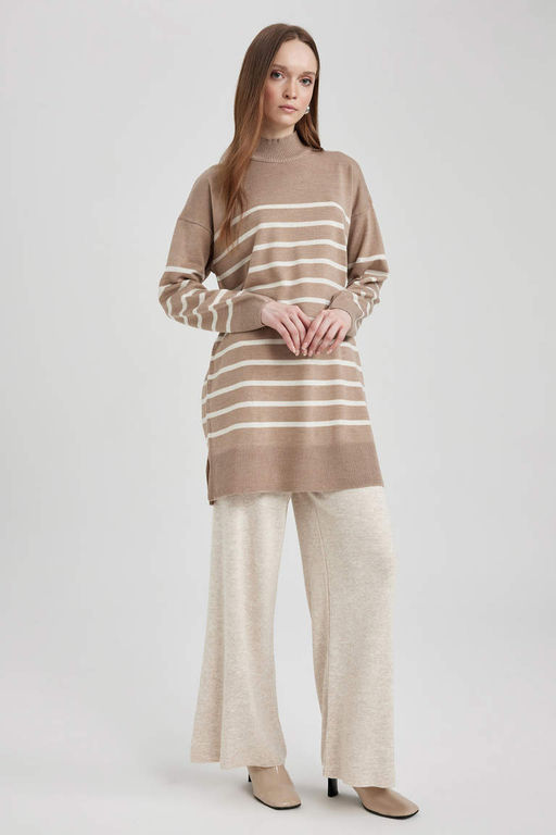 Туника обычного кроя с полуводолазкой - Defacto фото 2