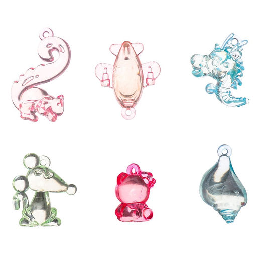 Набор для опытов Эпоксидная смола, брелоки с наполнением, 3 молда