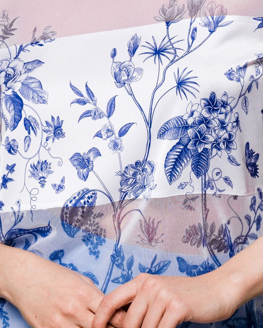 авторская футболка из сетки с шелковой вставкой - Sahar art lab фото 12