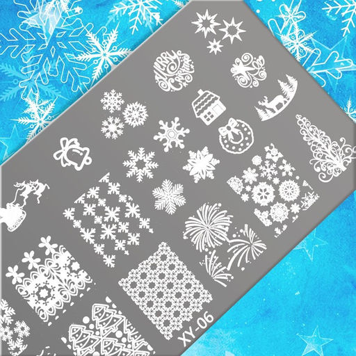 Пластина для стемпинга металлическая Зимний узор, 12?6 см - Qf фото 4