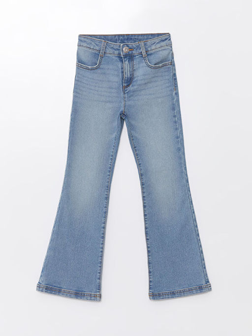 Beli Ayarlanabilir Lastikli K?z ?ocuk Jean Pantolon