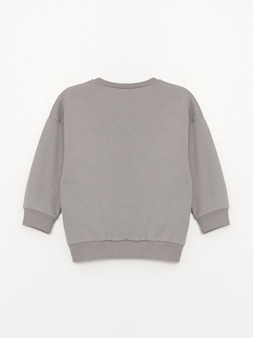 Bisiklet Yaka Bask?l? Erkek Bebek Sweatshirt ve E?ofman Alt? - Waikiki фото 3