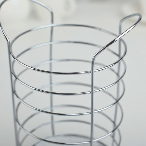 Сушилка для столовых приборов Доляна, 10×10×18 см, хромированная