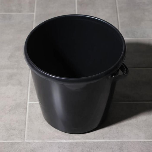 Ведро хозяйственное, 10 л, d=29 см, h=28 см, пластик, чёрное