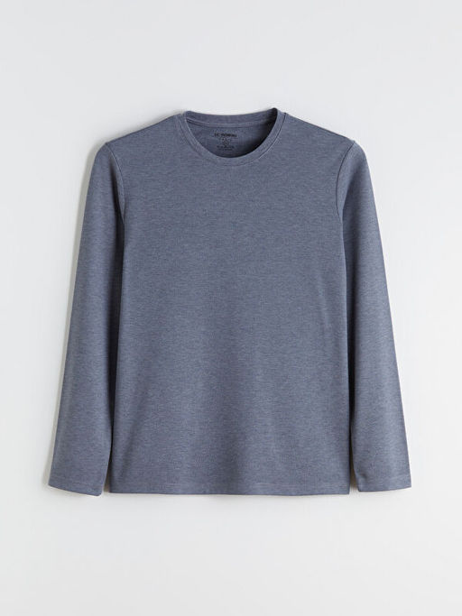 Bisiklet Yaka Uzun Kollu Erkek Sweatshirt
