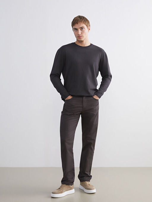 Bisiklet Yaka Erkek Triko Kazak