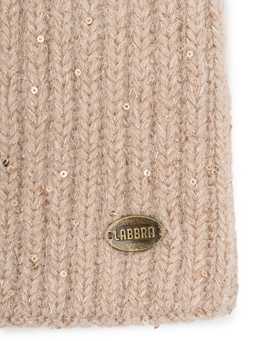 Шапка жен. анг+нейл+люр LB-N88064 d.beige