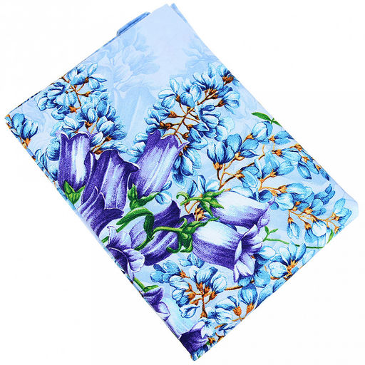 "Колокольчики" Скатерть рогожка 150х150см, 171г/м2, хлопок 100%, "Домашняя мода" (Россия)