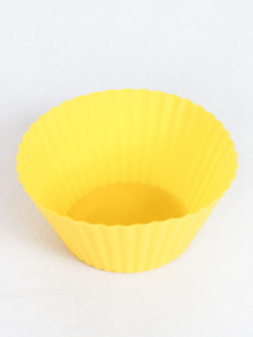 Цена за 10 шт. Форма для выпечки силиконовая для кексов 7х3 см / GF-626 /уп 10/2000/ желтая - Галеонтрейд фото 2