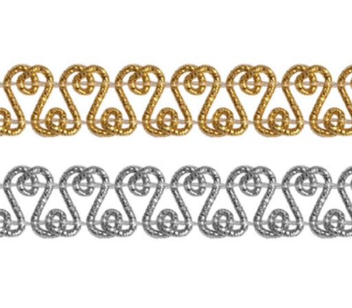 Gamma MTR-01 тесьма декоративная 10 мм 22.5 м  0.5 м под золото  фото 3