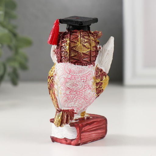 Фигурка полистоун «Ученый красный филин на книге», 3.5×4.5×8.5 см, МИКС