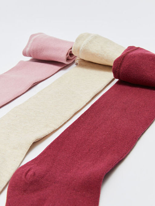 Basic K?z Bebek K?lotlu ?orap 3l? - Waikiki фото 2