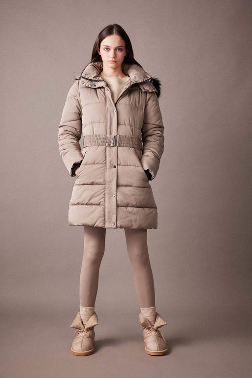 Водонепроницаемая парка из искусственного меха с капюшоном - Defacto фото 3