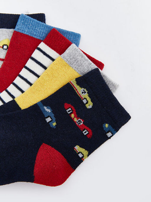 Desenli Erkek ?ocuk Soket ?orap 5li - Waikiki фото 3