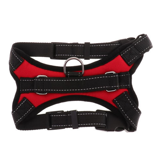 Шлейка К7 мягкая светоотражающая, размер XL, ОГ 74-92 см, вес 28-47,5 кг, красная - Пижон фото 4