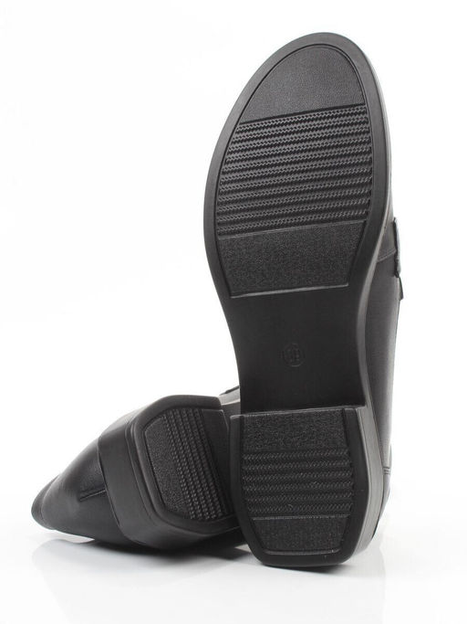 03-DHL206-1 BLACK Лоферы женские (натуральная кожа)