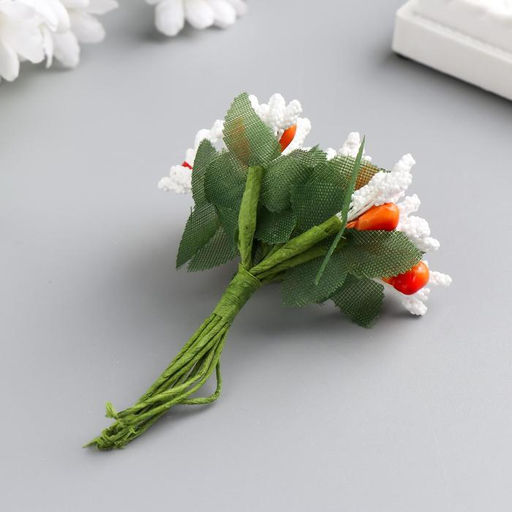 Цена за 12 шт. Декор для творчества «Зимние цветы», МИКС 10 см (1 набор=1 букету) в букете 12 цветов